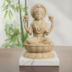 Mahalakshmi idol side profile – 3D printed, brown finish – UniLayers