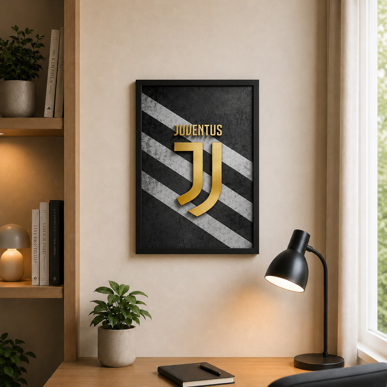 3D Printed Football Club Logo Frame – Gold Crest Wall Art | UK Football Gift