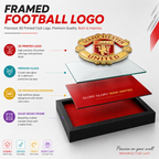 3D Printed Football Club Logo Frame – Gold Crest Wall Art | UK Football Gift