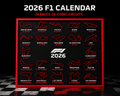 2026 F1 calendar 3D printed track display showing all Formula 1 circuits – 20x20 cm – UniLayers UK