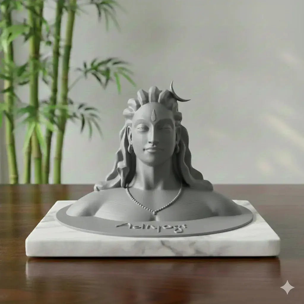 Adiyogi Shiva idol – white colour, 8 inch – first yogi statue UK