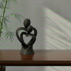 Abstract heart bond sculpture – blue colour – anniversary gift