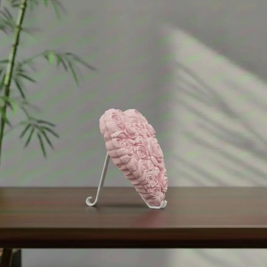 Rose Heart Sculpture – 3D Floral