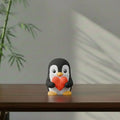 Pippin penguin 3D printed sculpture – black colour – UniLayers UK
