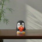 Pippin penguin 3D printed sculpture – black colour – UniLayers UK