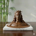 Adiyogi Shiva statue – beige finish, 6 inch, yoga home decor