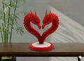 3D Rose Heart Sculpture