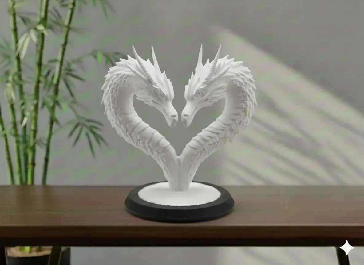 3D Rose Heart Sculpture