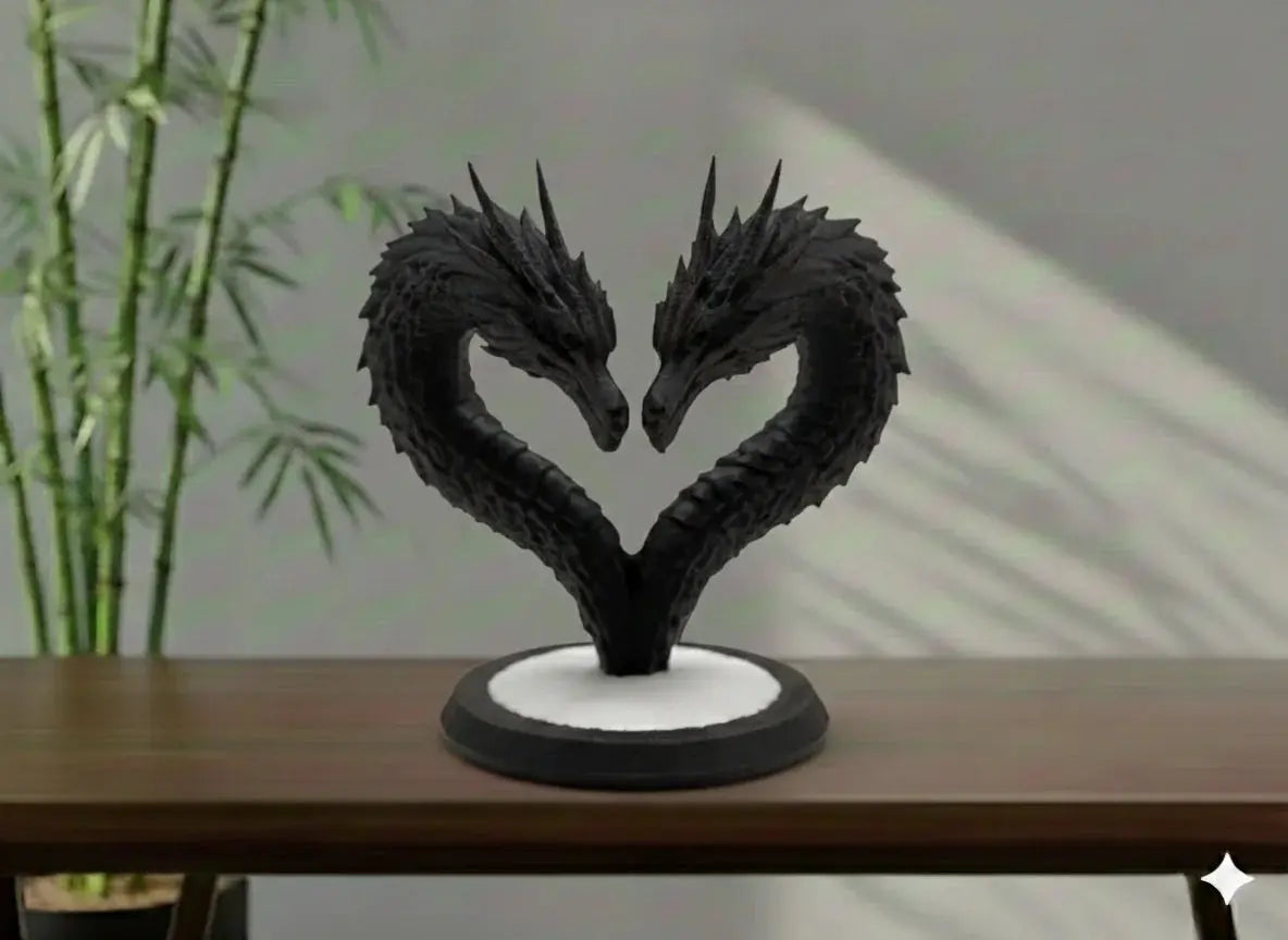 3D Rose Heart Sculpture