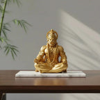 Lord Hanuman idol front view – black finish, 6 inch – spiritual gift