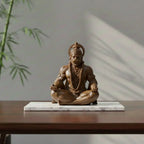 Hanuman idol side profile – brown finish, 8 inch – UniLayers