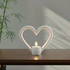 Heart tealight candle holder – geometric variant – romantic home decor