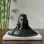 Adiyogi Shiva 3D printed idol – gray finish, 5 inch – UniLayers UK
