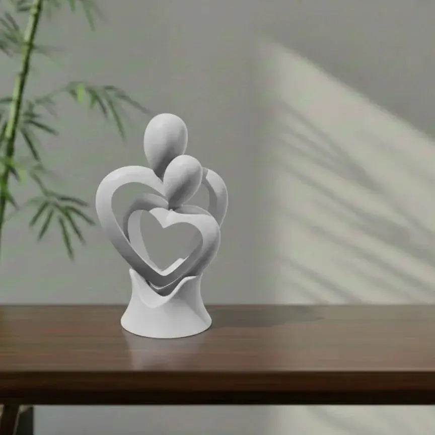 Eternal Bond sculpture close-up – gray colour – 3D printed UK