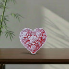 Rose Heart Sculpture – 3D Floral