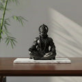 Hanuman meditating 3D printed idol – gray colour, 5 inch – UniLayers UK