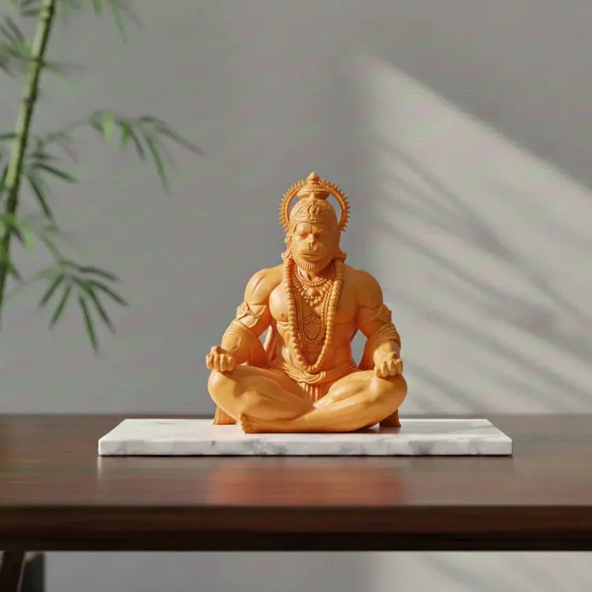 Hanuman Meditating 3D Printed Idol – The Symbol of Strength and Devotion
