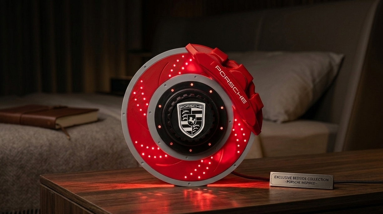 3D Printed Brake Disc & Caliper LED Desk Light – Car Enthusiast Gift