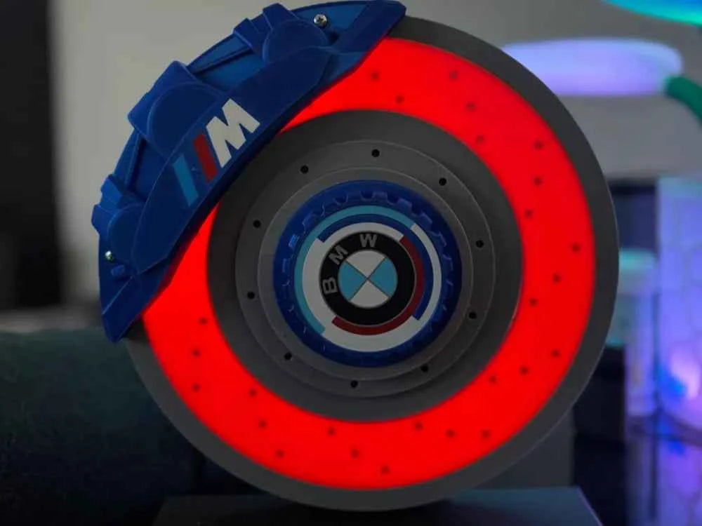 3D Printed Brake Disc & Caliper LED Desk Light – Car Enthusiast Gift