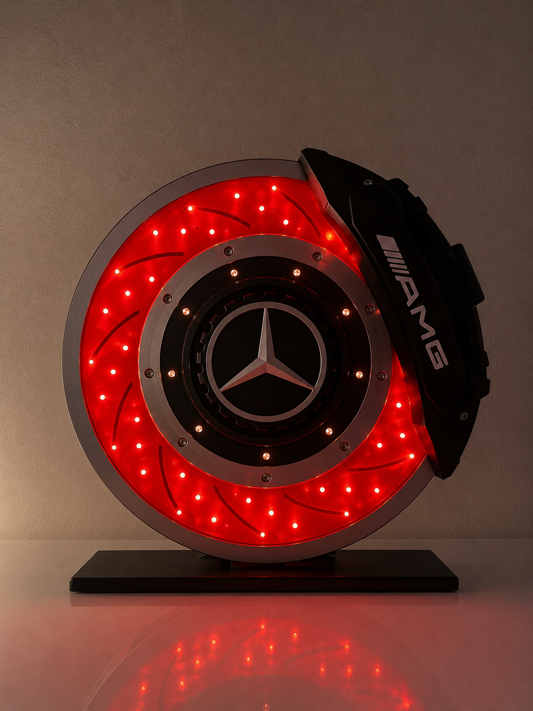 Close-up of 3D printed caliper light detail – PLA material