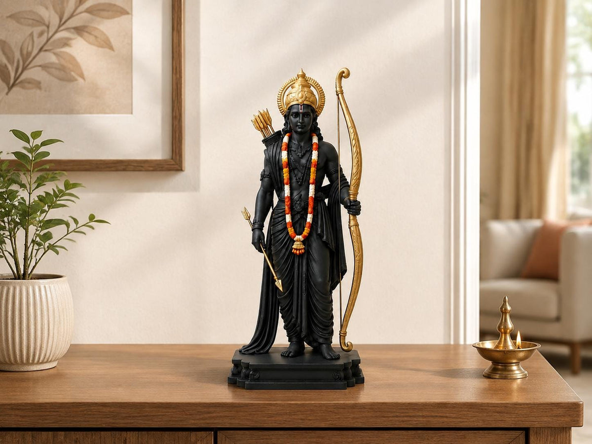 Lord Rama Idol, 3D Printed Resin Statue, Shri Ram Murti (8 or 9 Inch)