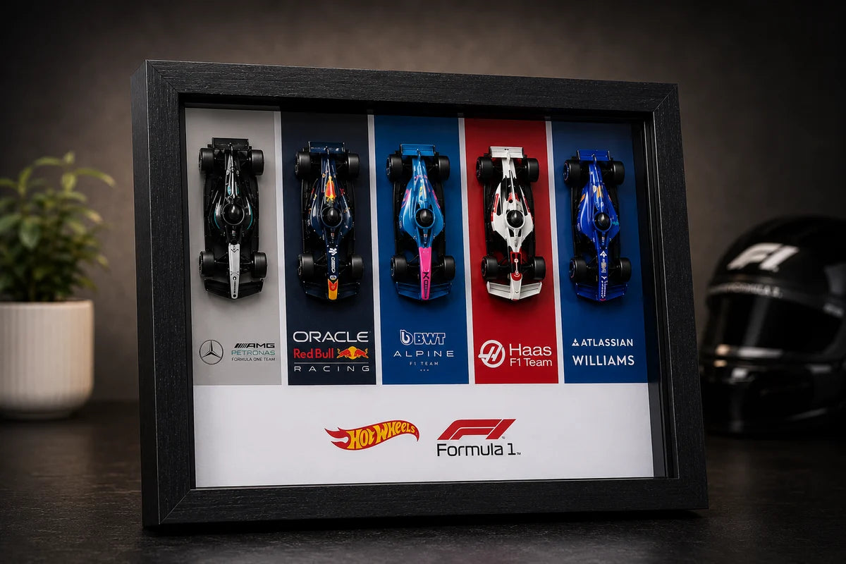 Hot Wheels x Formula 1 Limited Edition Framed Diecast Display (20x25cm)