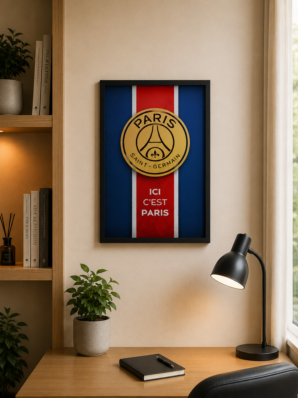 3D Printed Football Club Logo Frame – Gold Crest Wall Art | UK Football Gift