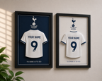 Tottenham Hotspur personalised 3D printed football shirt frame – white colour – UniLayers UK
